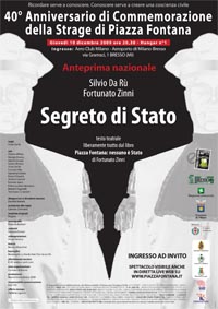 Locandina dello spettacolo teatrale Segreto di Stato